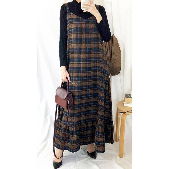 Dress flanel kotak HQ
