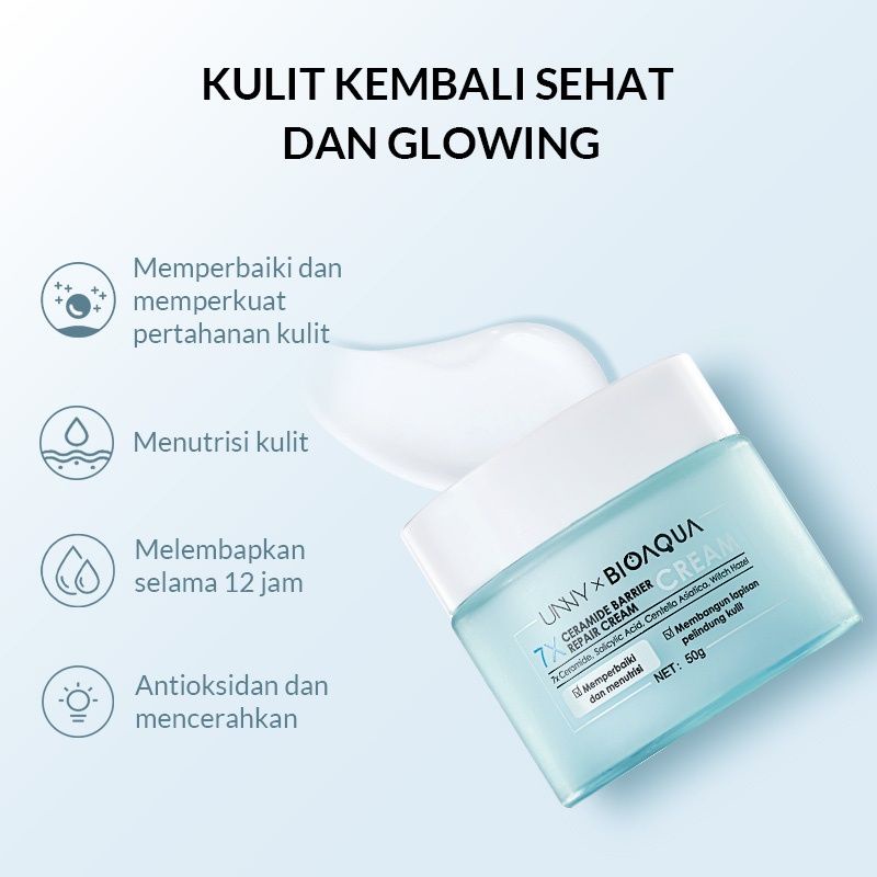 Bioaqua 7x Ceramide Skin Barrier Repair Moisturize Cream / Pelembab Wajah 50g