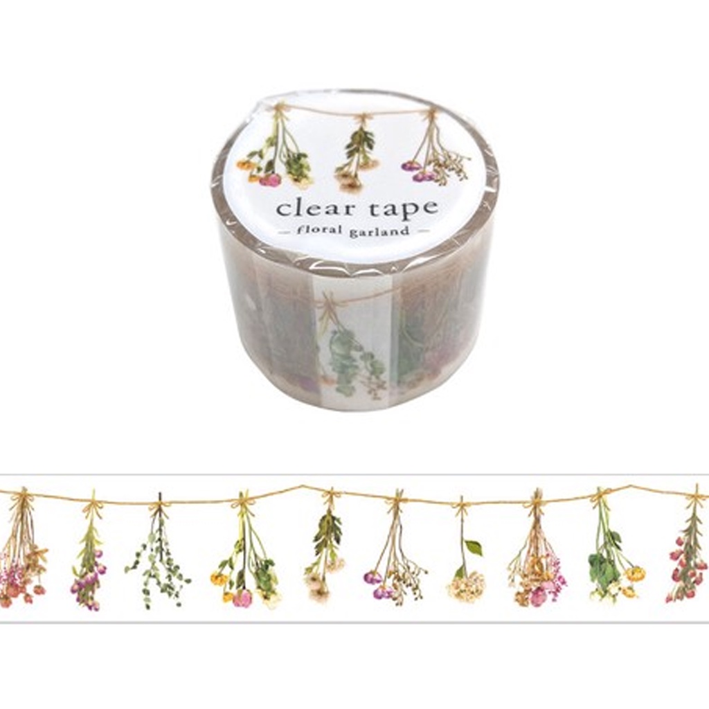 

Mind Wave Clear Tape Masking Tape - Floral Garland