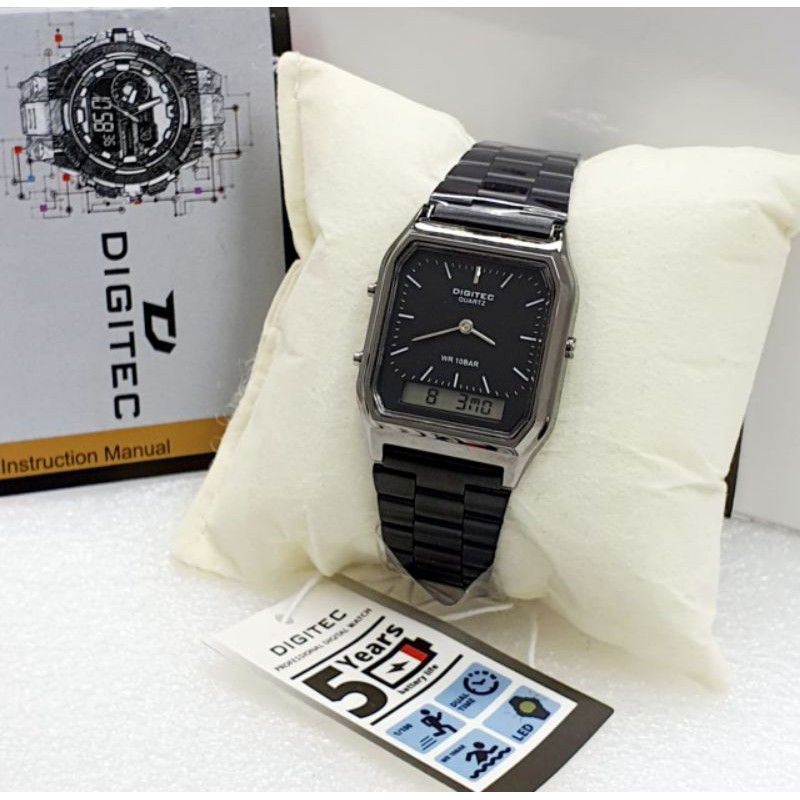 Jam Tangan Wanita Digitec Original Dual Time