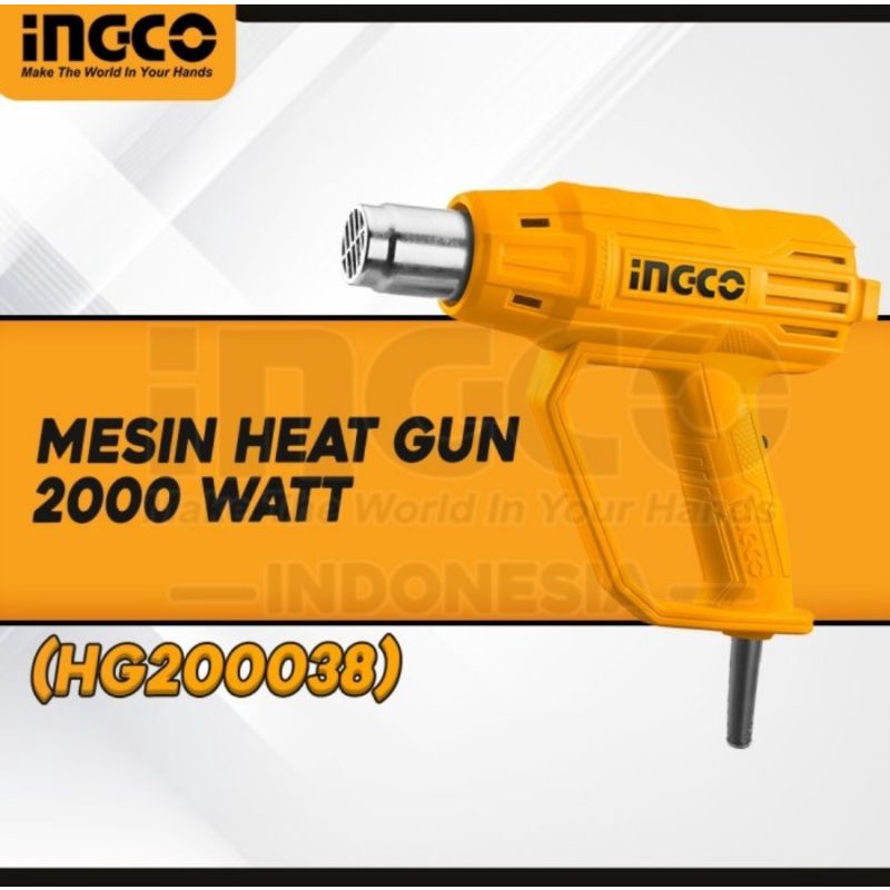 MESIN ELECTRIC HEAT GUN 2000WATT SUPER SELECT HG200038 INGCO