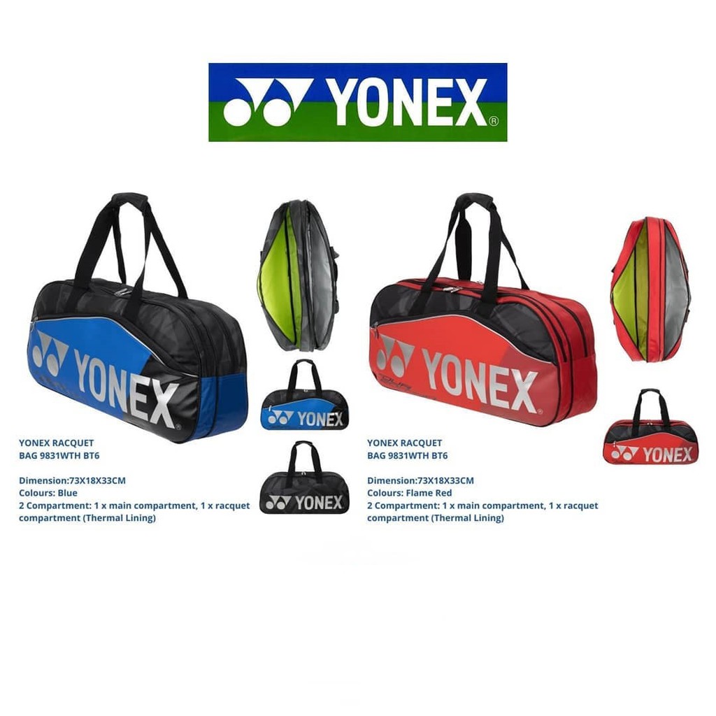 Limited Stock Tas Badminton Yonex 9831WTH dan Tas Tenis Tennis Yonex 9831 WTH Original