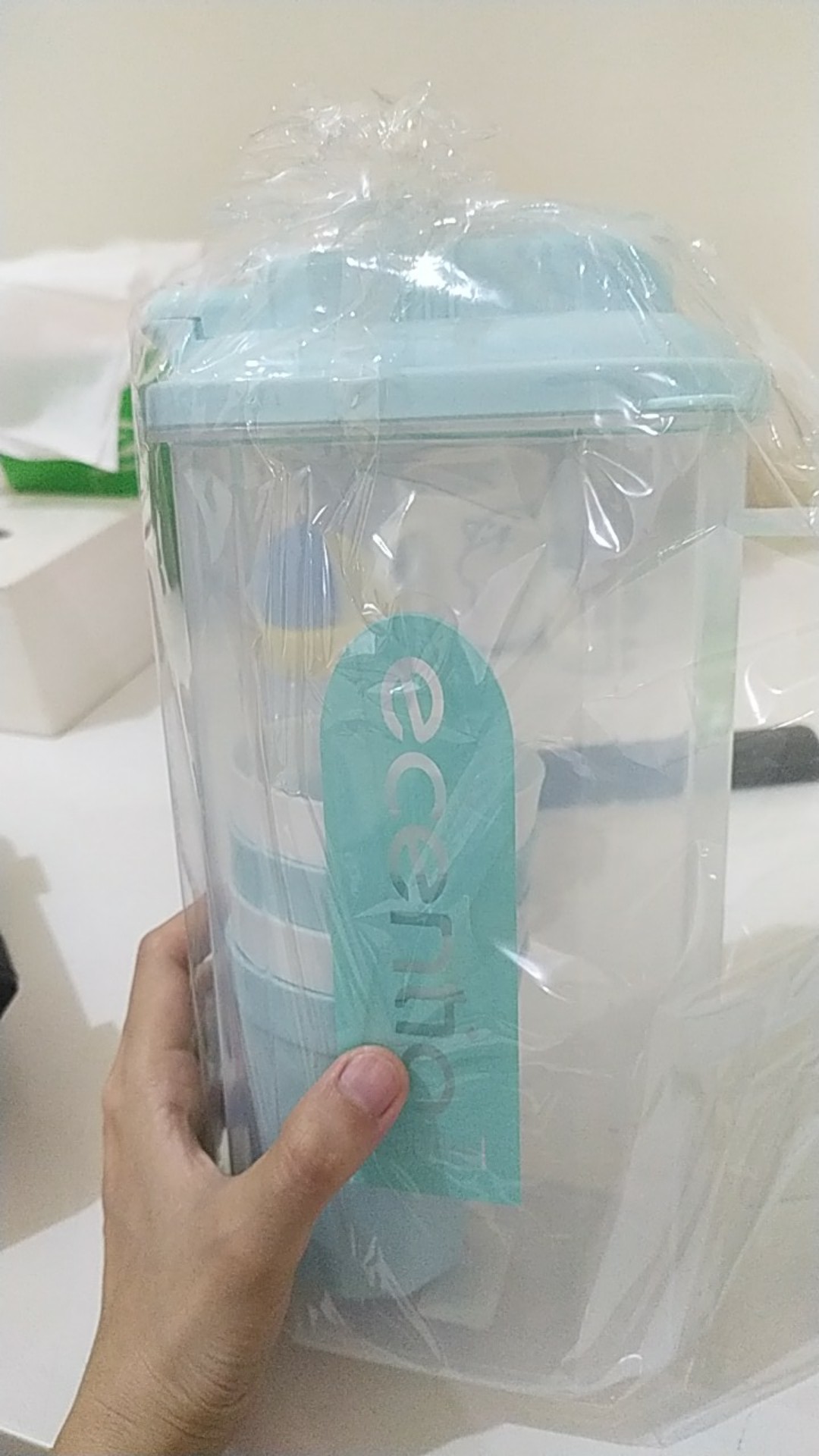 Ecentio 5 In 1 2l Teko Jus Air Teh Kopi Wadah Plastik Dengan 4 Cangkir 280ml/ Water Jug Bpa Free