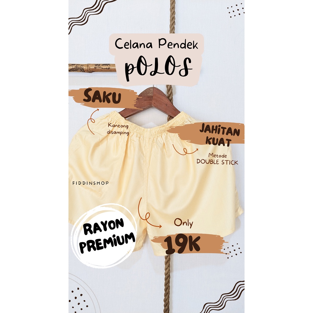 Celana Pendek SUPER JUMBO Rayon Twill Premium Jumbo Big Size BB 100KG 85KG 90KG