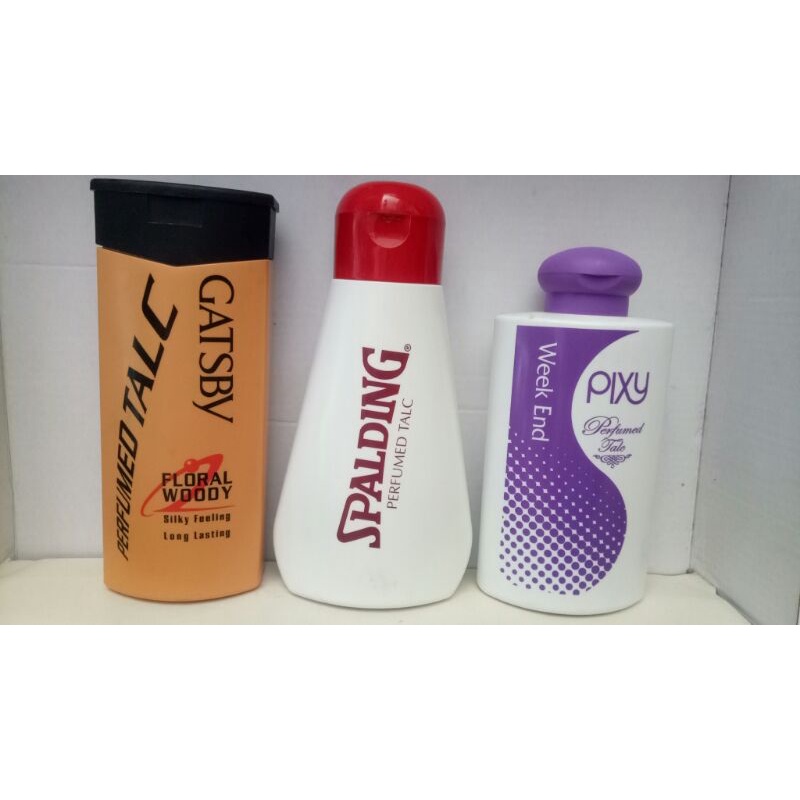 bedak tabur spalding, salicyl gajah, caladine cair, dll