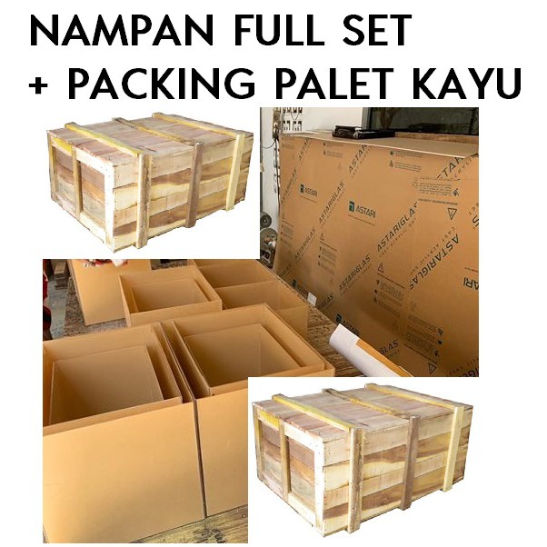 [CARGO - 4 SET PAKET NAMPAN BOX AKRILIK + PACKING KAYU] Nampan BOX AKRILIK Baki Hantaran Seserahan