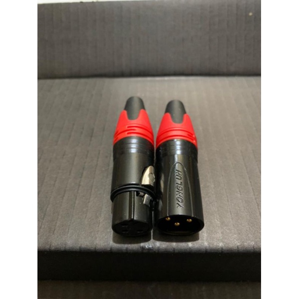 audio Jack XLR Canon/soket sepasang (merah)