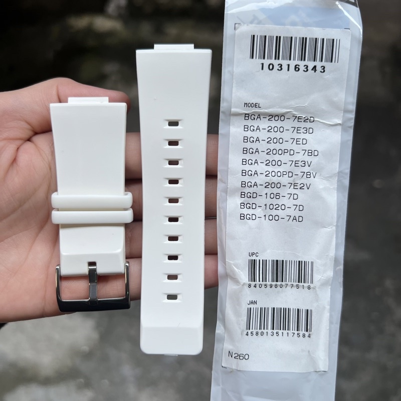 Strap tali jam tangan casio baby-g original BGA-200 7 band BGA 200