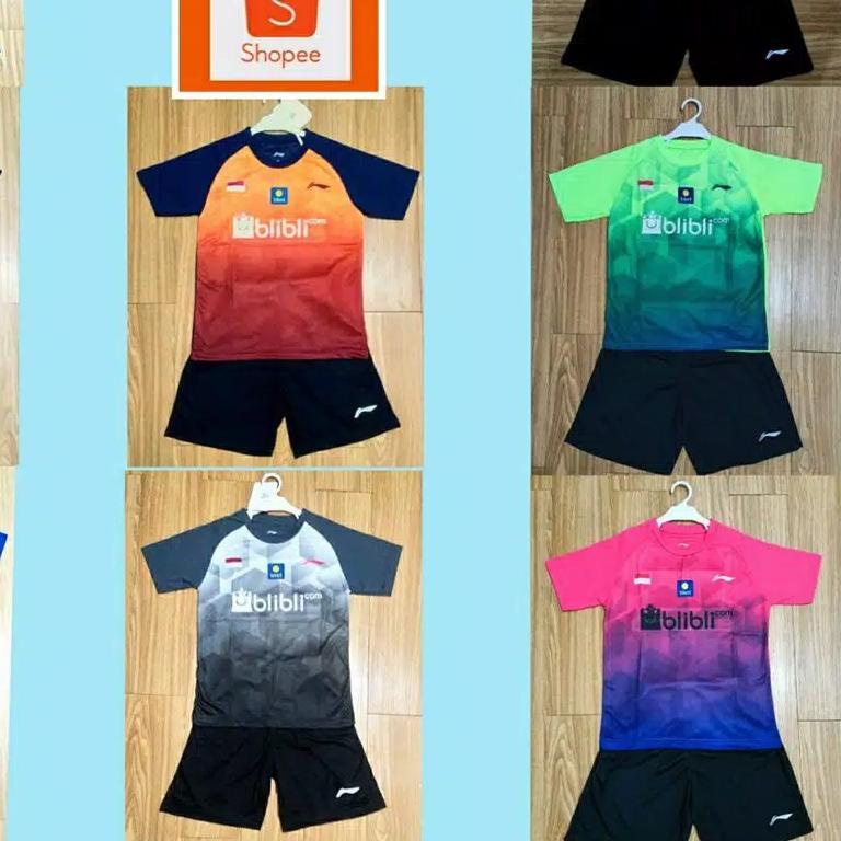 Setelan baju badminton anak laki-laki STL150