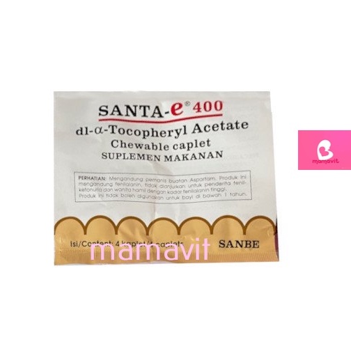 Santa E 400 iu mg /   1 strip / vitamin e