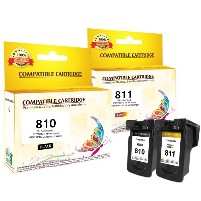 Black &amp; CL 811 Color 1 SET Catridge PG810 CL811 PG-810 CL-811 Printer Canon