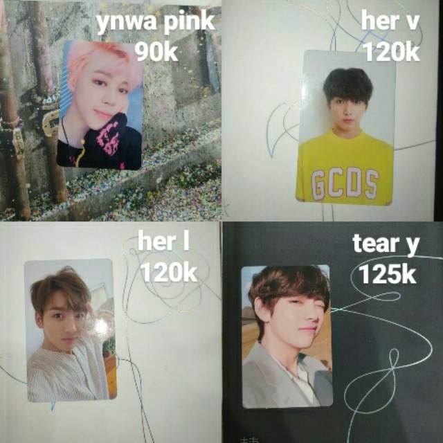 PC only Jimin Taehyung Jungkook ORI album tear Y, YNWA pink, lover yourself L