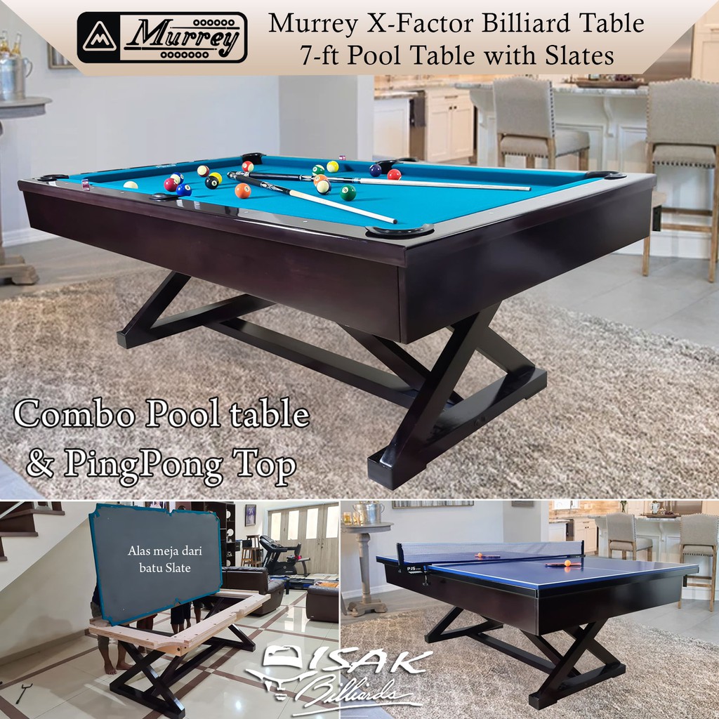 Murrey X Factor 7 Ft Combo Pool Pingpong Table Batu Slate Meja Billiard 7 Feet Biliar Asli Shopee Indonesia