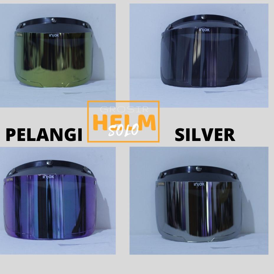 [⚡TOK SIAP 【COD】]Helm bogo kaca datar retro pria wanita dewasa warna hitam ukuran S/M/L/XL SNI