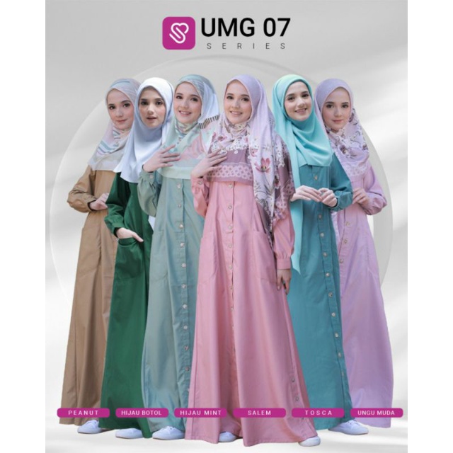 [Reiby] Gamis Terbaru Katun Polos Adem Daily Kantor Ukhti UMG07 by Ukhti Munira