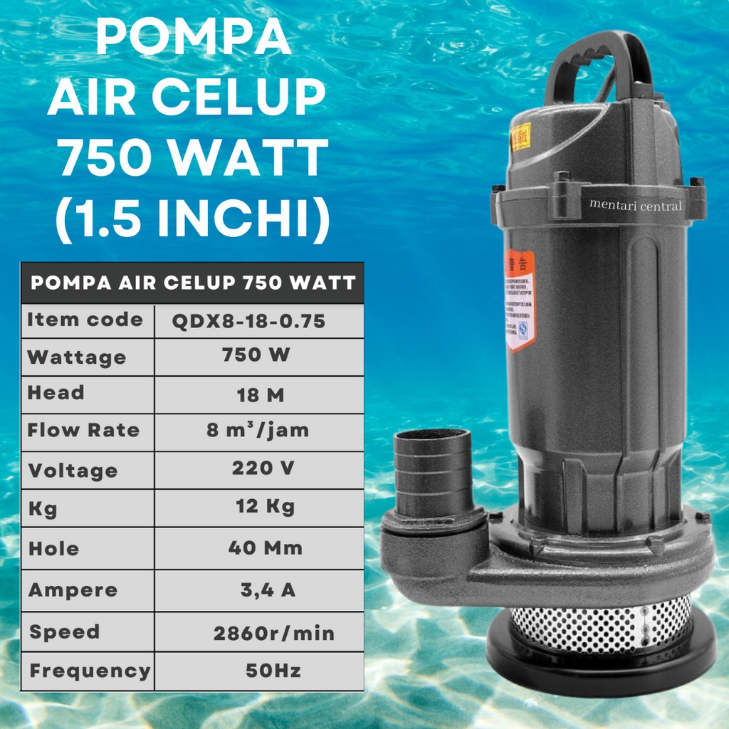 Pompa Celup Air Kotor 750w 550w Submersible Water Pump Pompa sawah pompa pertambangan pompa perkebunan pompa hotel pompa dapur pompa perumahan