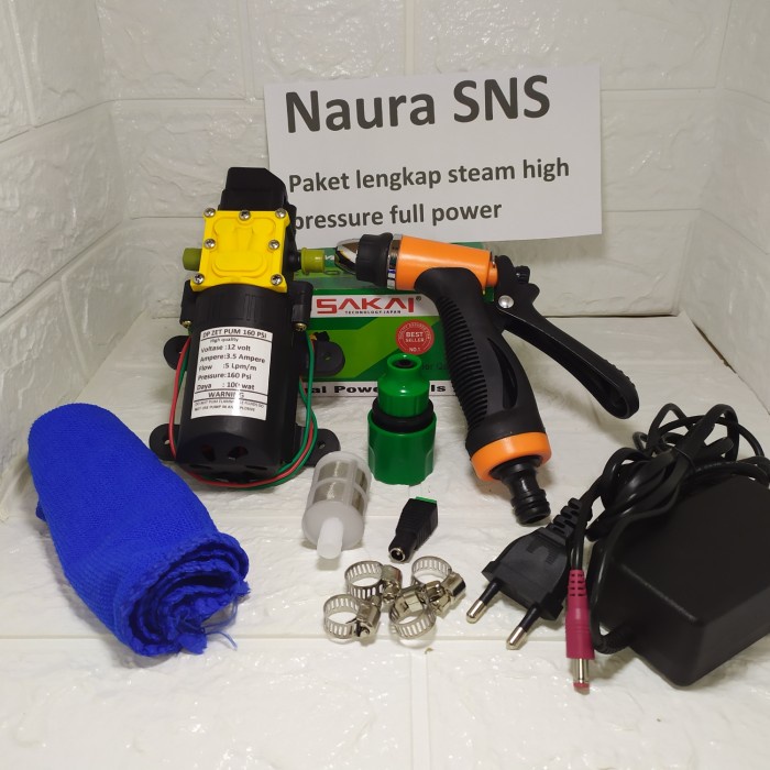 ALAT CUCI STEAM STIM MOTOR MOBIL AC 160 PSI GUN ZET TANPA SELANG
