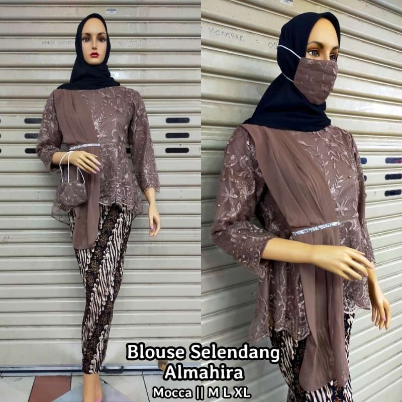 {COD} SETELAN KEBAYA AURORA SELENDANG TULLE ~ KEBAYA PESTA ~ KEBAYA MODERN TULLE ~ KEBAYA WISUDA