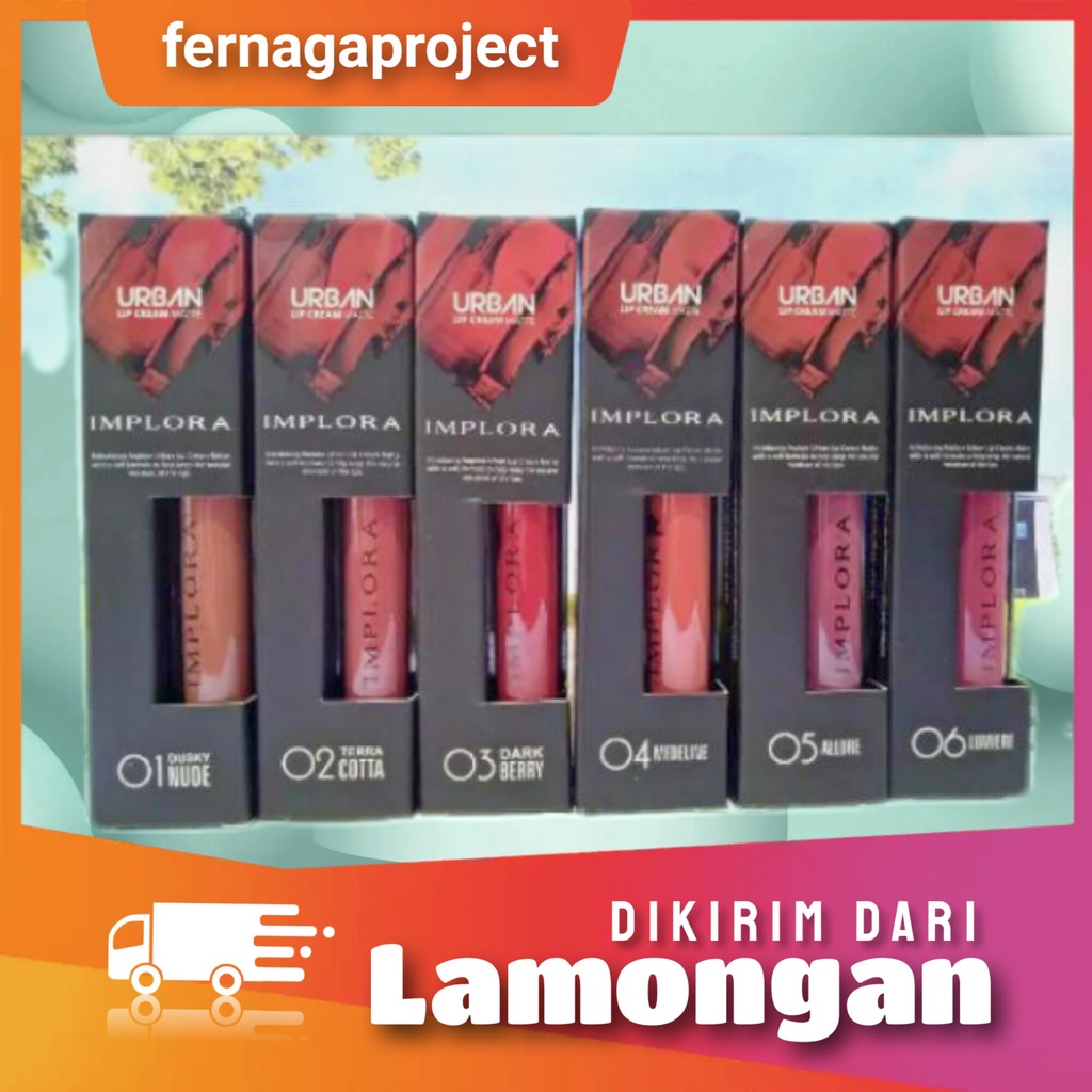 IMPLORA URBAN LIP CREAM MATTE - LIPSTICK IMPLORA - LIPSTIK IMPLORA -  Implora harga murah grosir