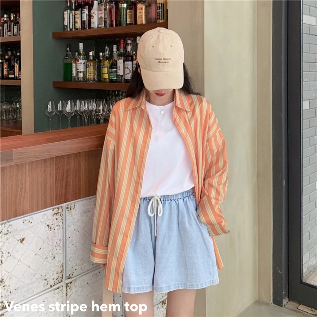 Perila stripe top import - Thejanclothes