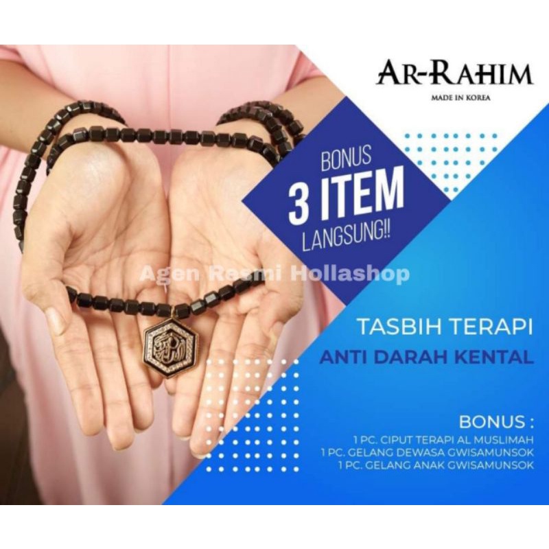 BIG PROMO ! AR-RAHIM Kalung Kesehatan - Tasbih AR RAHIM - AR - RAHIM dijamin RESMI dan ORIGINAL 100%