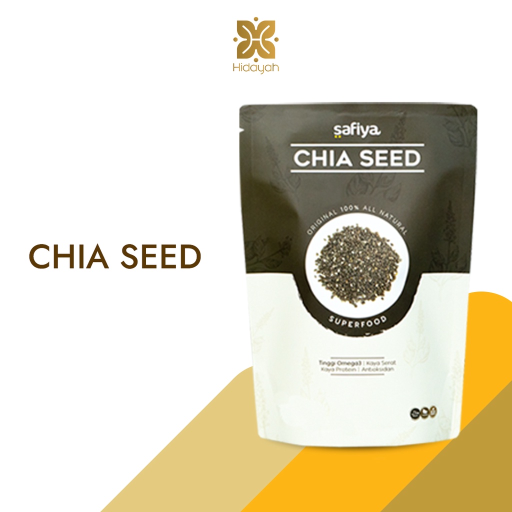 Chia Seed 250 gr Organic Black Chiaseed Biji Chia Hitam Premium - Original SAFIYA HERBAL