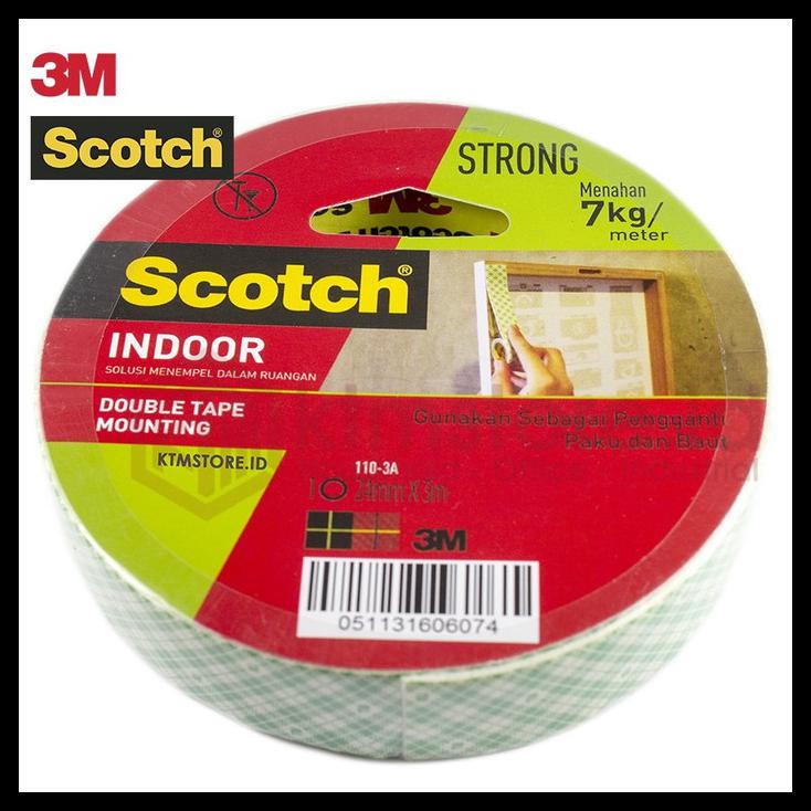 

TERBARU DOUBLE TAPE 3M 110-3A SCOTCH MOUNTING ( 24MM X 3M ) 7KG !!!!