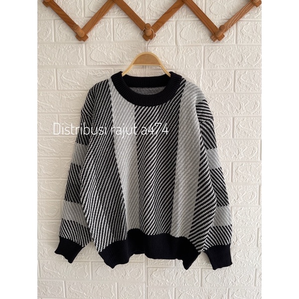 CORA KNITS SWEATER RAJUT OVERSIZE PREMIUM