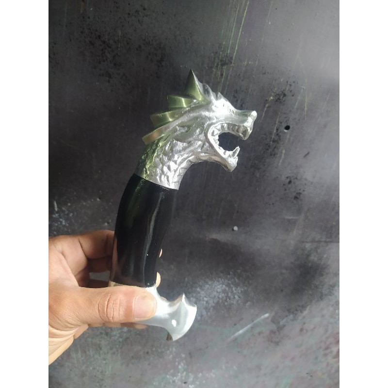 gagang handle untuk  golok pedang motip naga