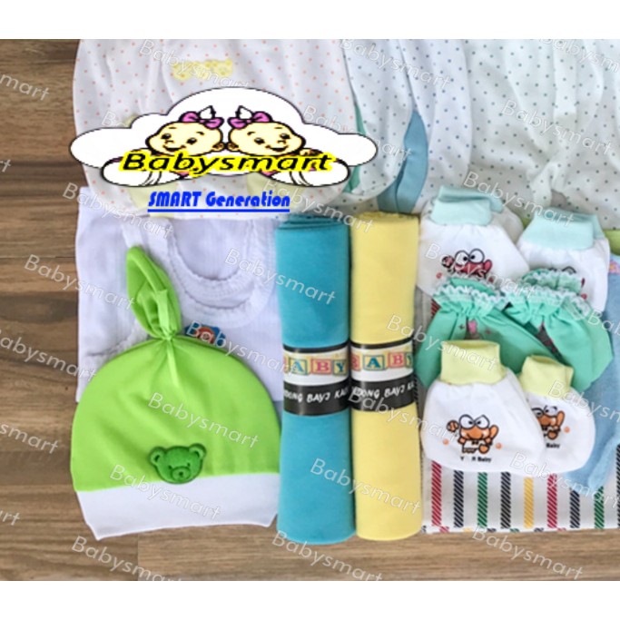 Babysmart - Paket Hemat Perlengkapan Baju Bayi Baru Lahir (New Born) POLKADOT Ekonomis dan Hemat 03