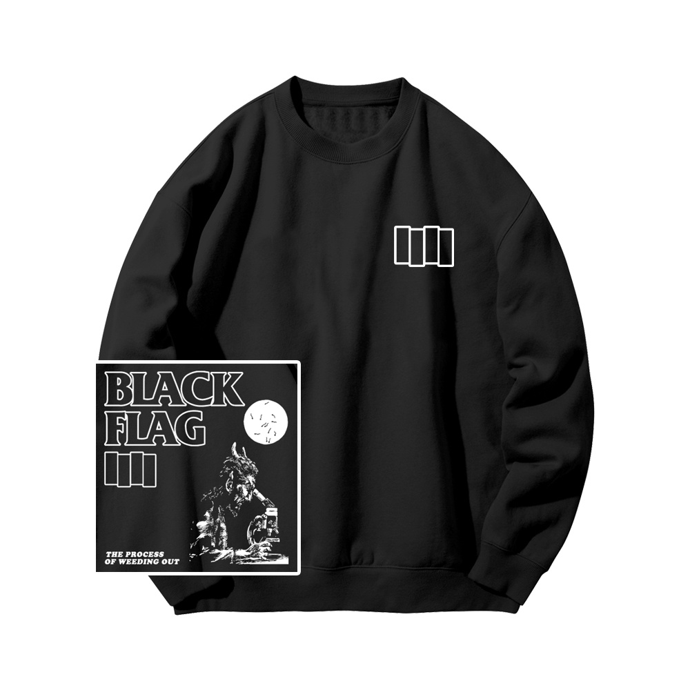 CREWNECK BAND BLACK FLAG | SWEATER DISTRO MUSIK PUNK ROCK | SWEATSHIRT PRIA WANITA BAHAN KATUN TEBAL