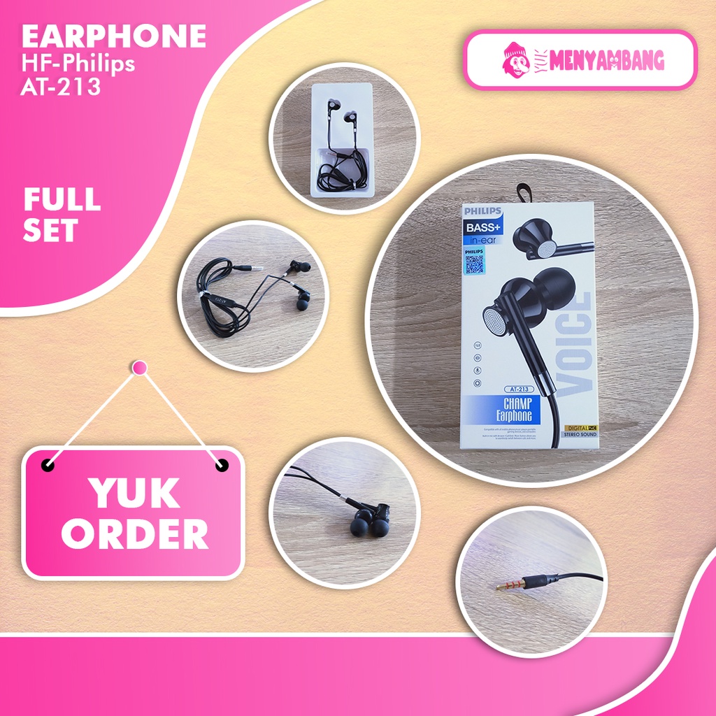 42239 | HF-Philips AT-213 | Stereo Earphone Philips Philips AT-213 Extra Bass+