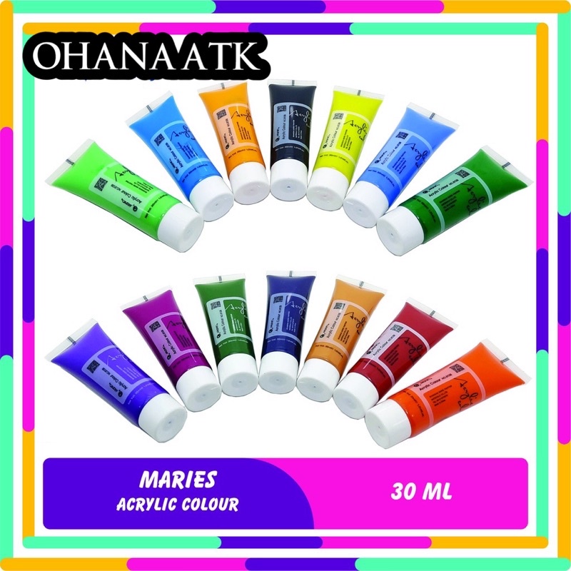 

(1 pcs) MARIES ACRYLIC COLOUR 30 ML / CAT AKRILIK MARIES 30 ML