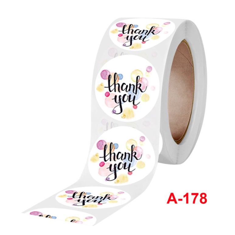 

Sticker Stiker Roll Label Cookies THANK YOU 32