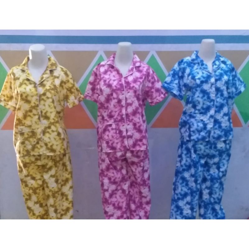 PIYAMA DEWASA CP TIE DIE / Daily Set JUMBO MOTIF JANDA BOLONG