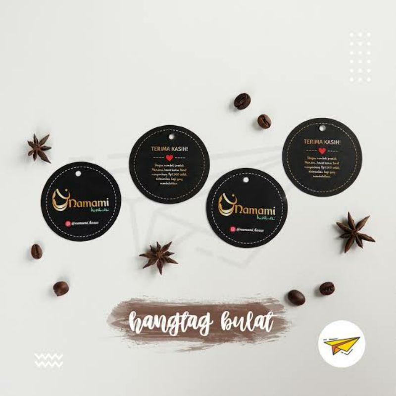 

hangtag bulat | hang tag costum bentuk