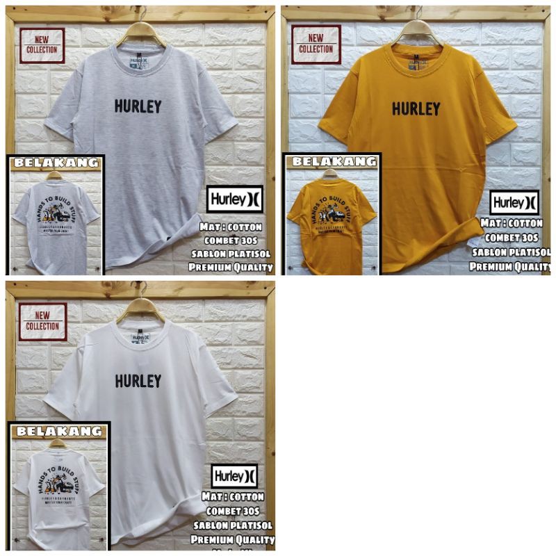 KAOS HURLEY LOGO STUFF | PAKAIAN FHASION PRIA WANITA | BAJU DISTRO MURAH | 100% ORIGINAL