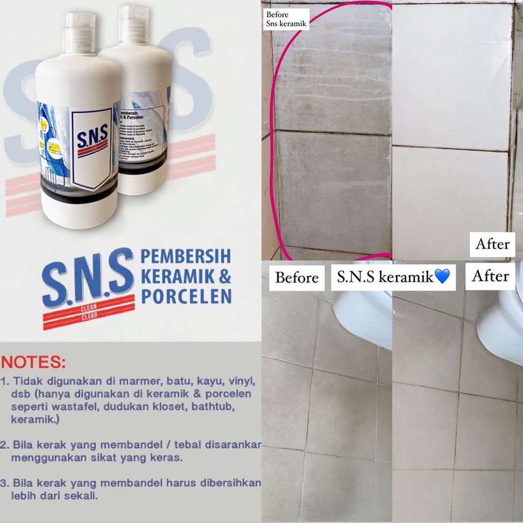 SNS pembersih keramik &amp; Porcelen