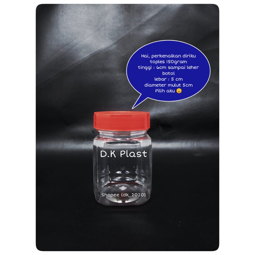 Toples Plastik 150gram Toples Sambal Selai (ISI 5PCS)