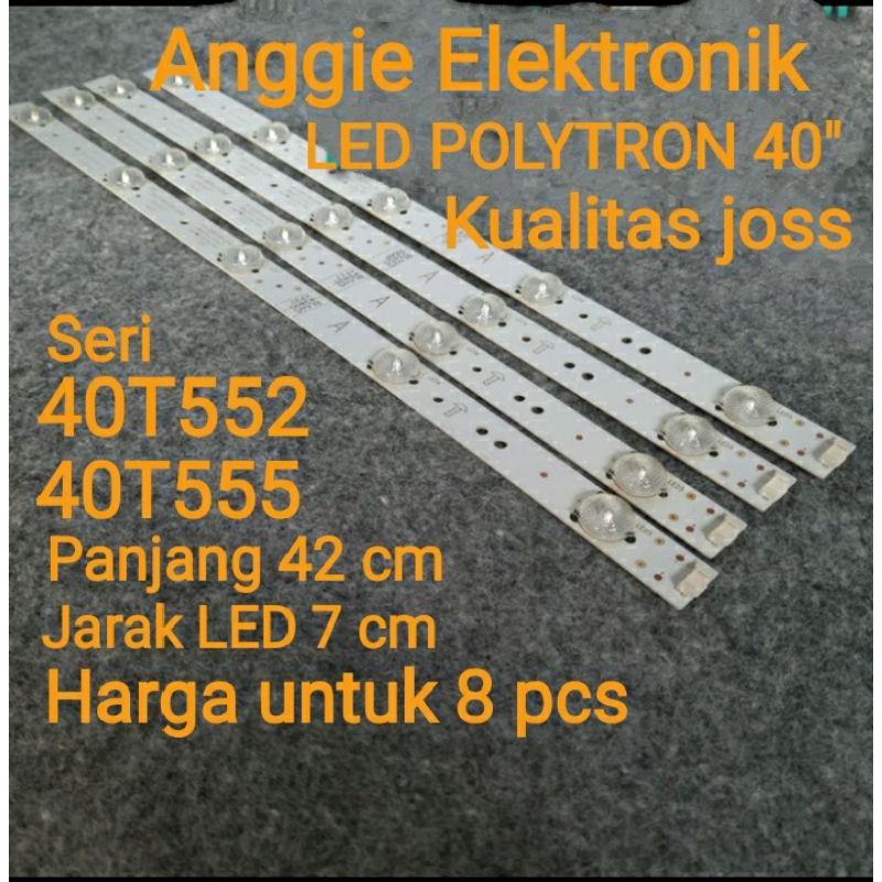BACKLIGHT TV LED POLYTRON PLD-40T552 LAMPU LED BACKLIGHT TV POLYTRON PLD-40T555 PCB