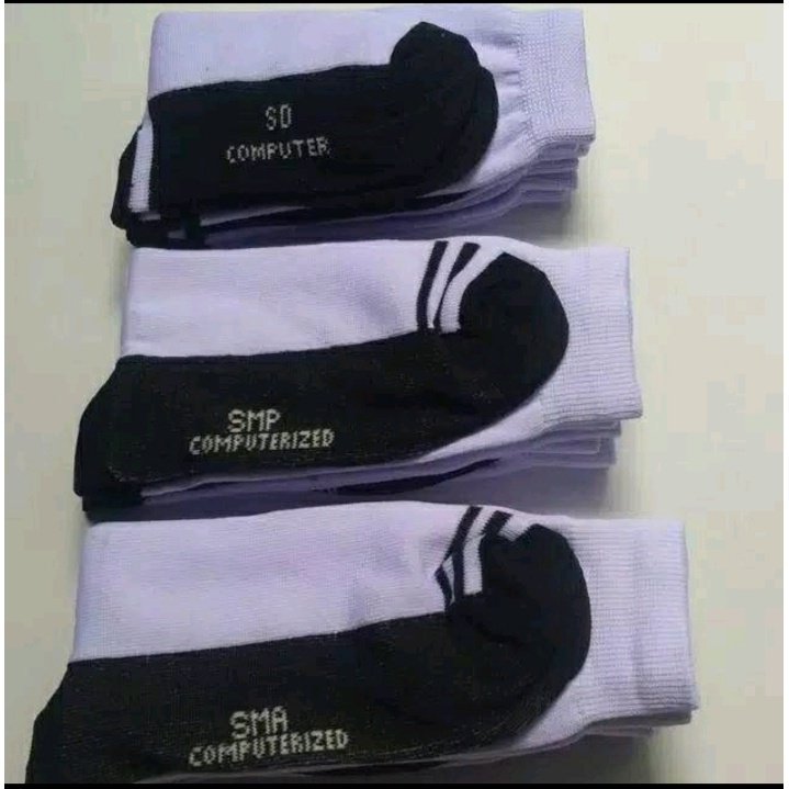 Kaos kaki Anak Hitam Putih Kaos Kaki Sekolah TK SD SMP Murah