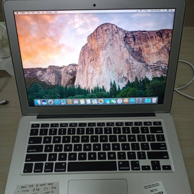 PROMO ..MICBOOK AIR 13 INCH 2015 ..INTEL CORE I5 ..RAM 8GB ..SSD 256