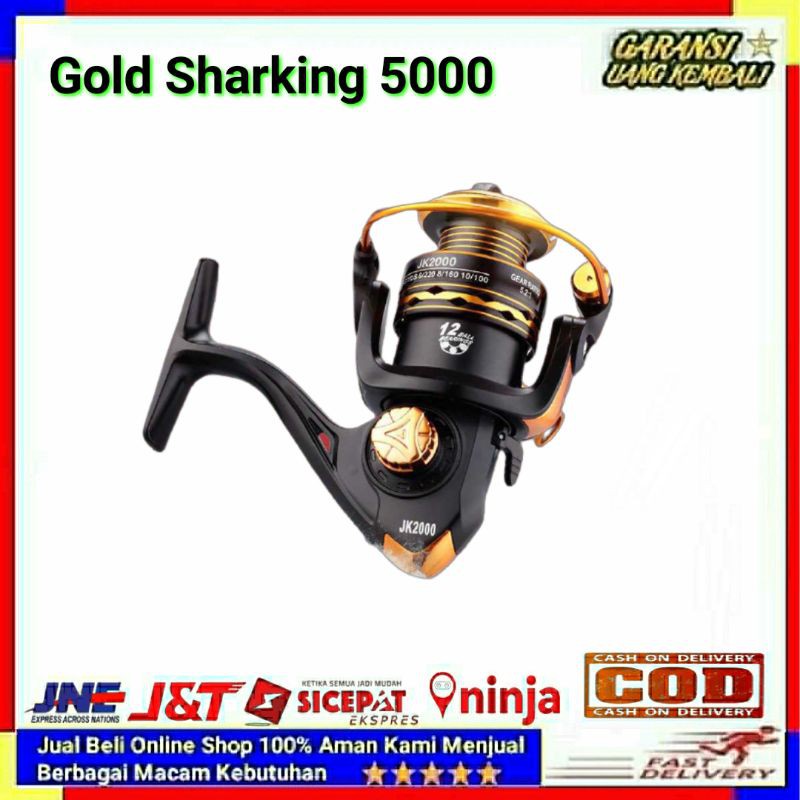Reel Pancing Gold Sharking Jk5000 Spining 12 Ball Bearing