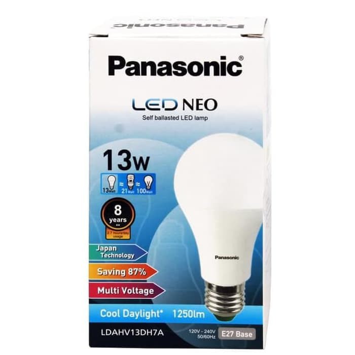 LED BULB PANASONIC 13W / 13WATT PUTIH / COOLDAYLIGHT / 6500K E27