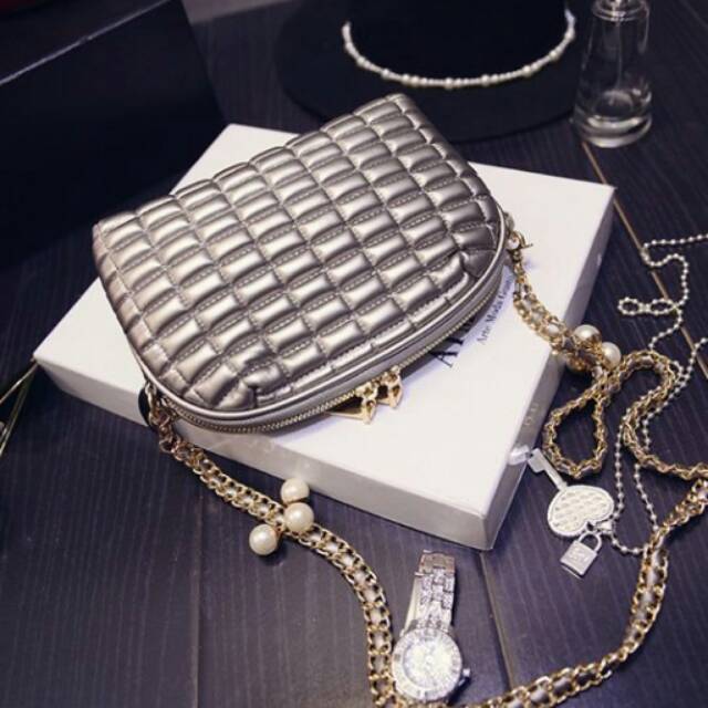 Tas import 21011 tas fashion Silver