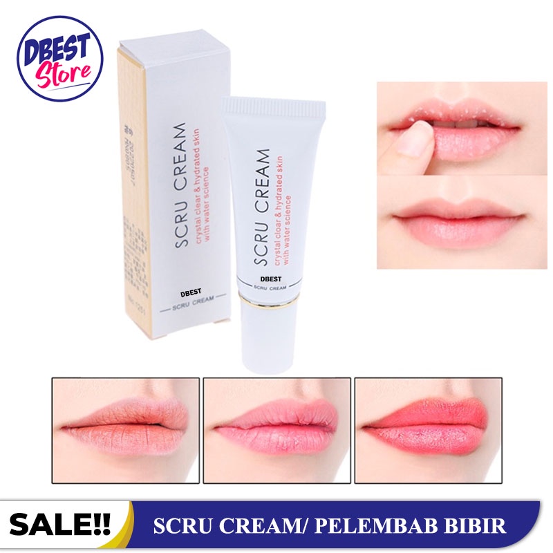 DBEST - TERLARIS SCRU CREAM Bleaching Bibir + Pelembab Bibir - Cream Crystal Clear &amp; Hydrated Skin Wit