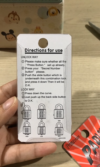 Gembok Besi Nomer 8 Digit - Kunci Gantung Nomor Kombinasi Tekan Kode Angka - Number Padlock - PRIME