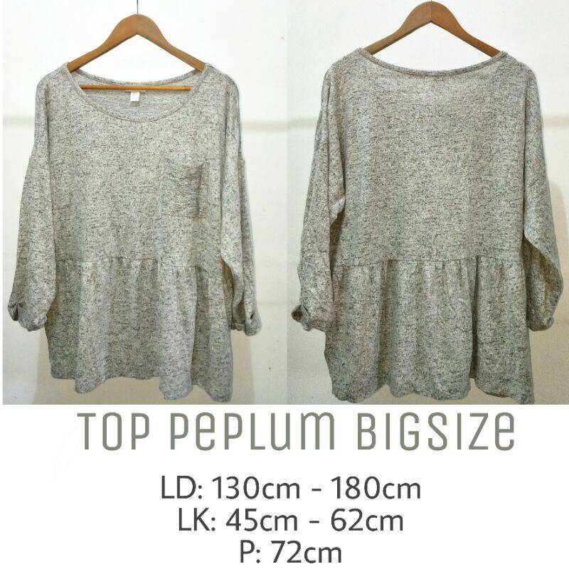 Blouse Atasan Peplum LD 130 Jumbo Bigsize