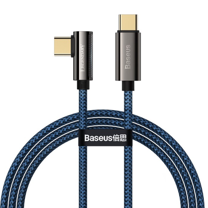 BASEUS Kabel Legend Series Elbow Fast Charging Data Cable Type-C to C 100W - CATCS