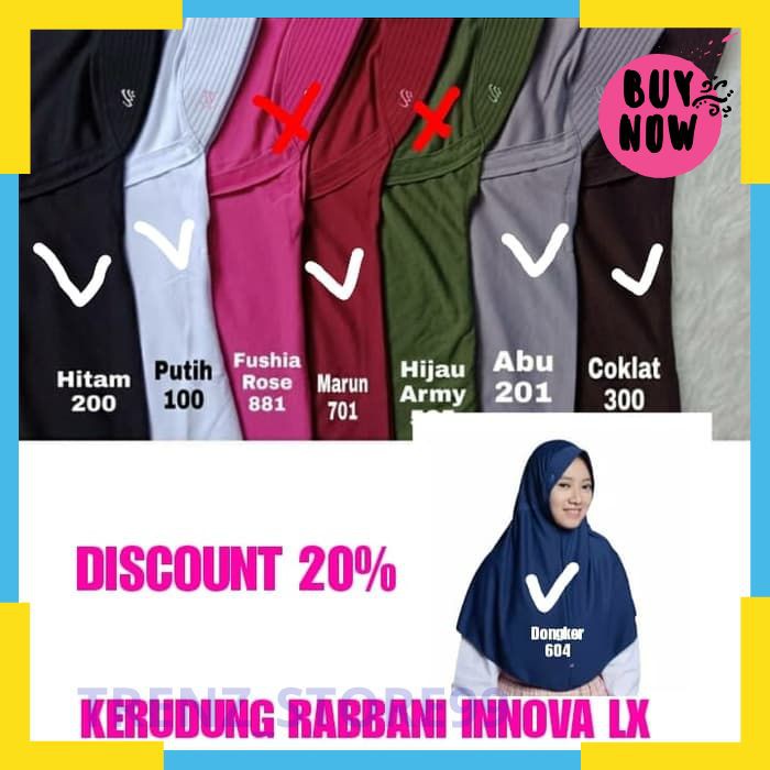 Grosir Kerudung Sekolah Rabbani INNOVA LX ukuran M - Cokelat Tua Keren